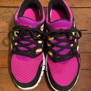 Nike Women’s Athletic Shoes – Hot Pink with Black & Yellow Accents